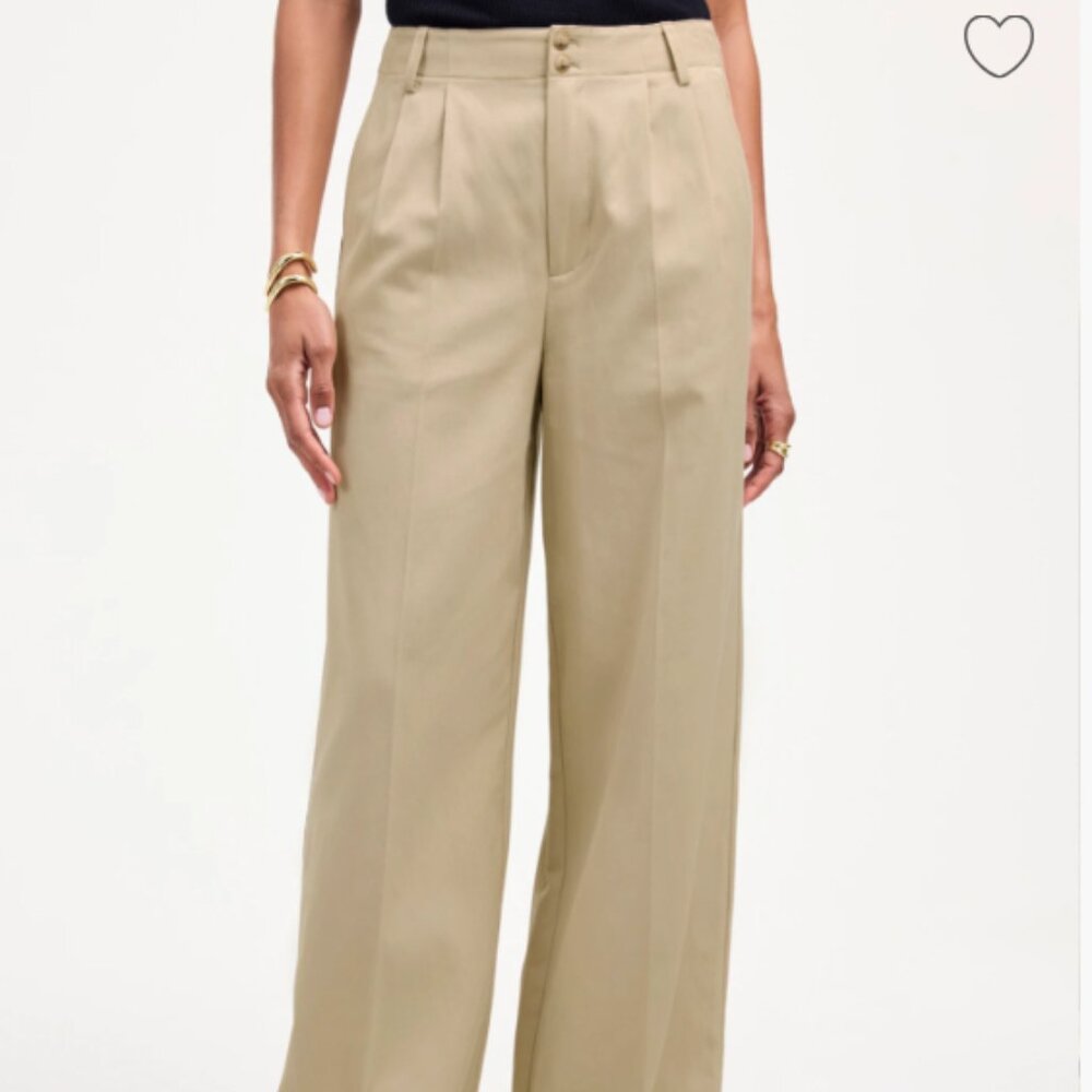 The Harlow Wide-Leg Pant in Drapey Twill size 6